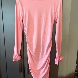 SHEIN Pink Ruched Dress